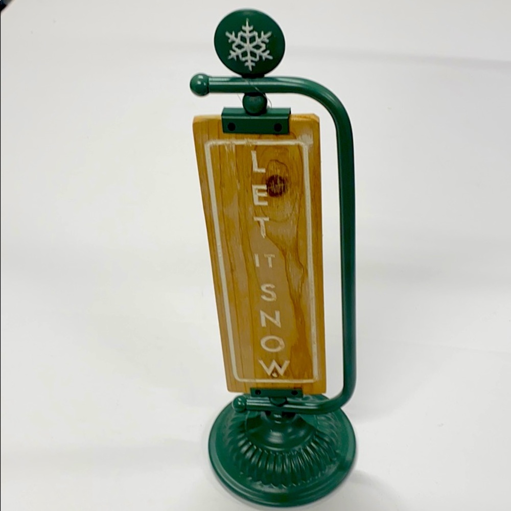 Green Reversible Let it Snow Sign